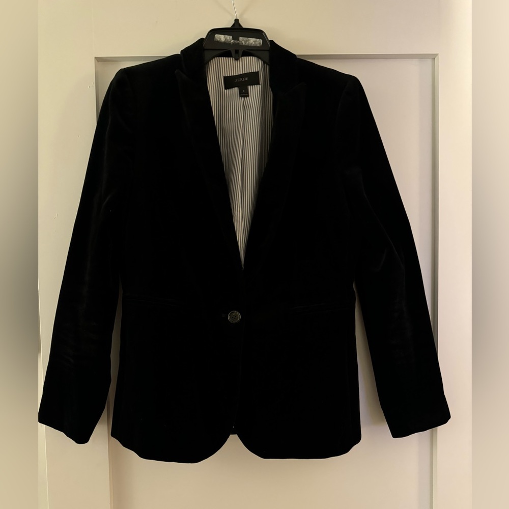 J.Crew Black Velvet Parke Blazer